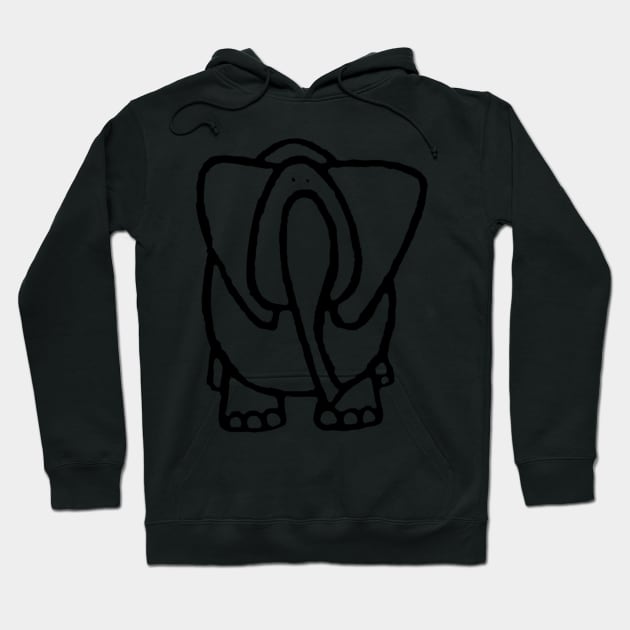 Cute Elephant Hoodie by krisevansart